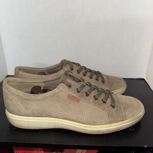 Ecco 43000402114 SZ 44 Soft 7 Brown Sneaker Suede Leather US 11 -11.5 Men